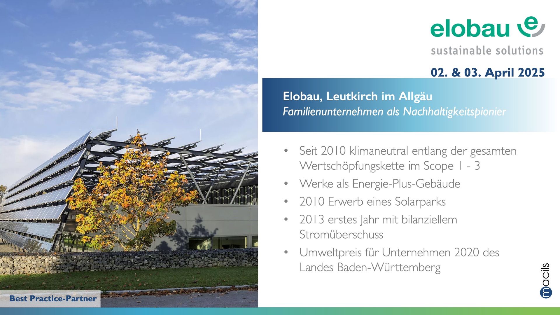 Lernreise "Der Weg zu Net Zero" elobau